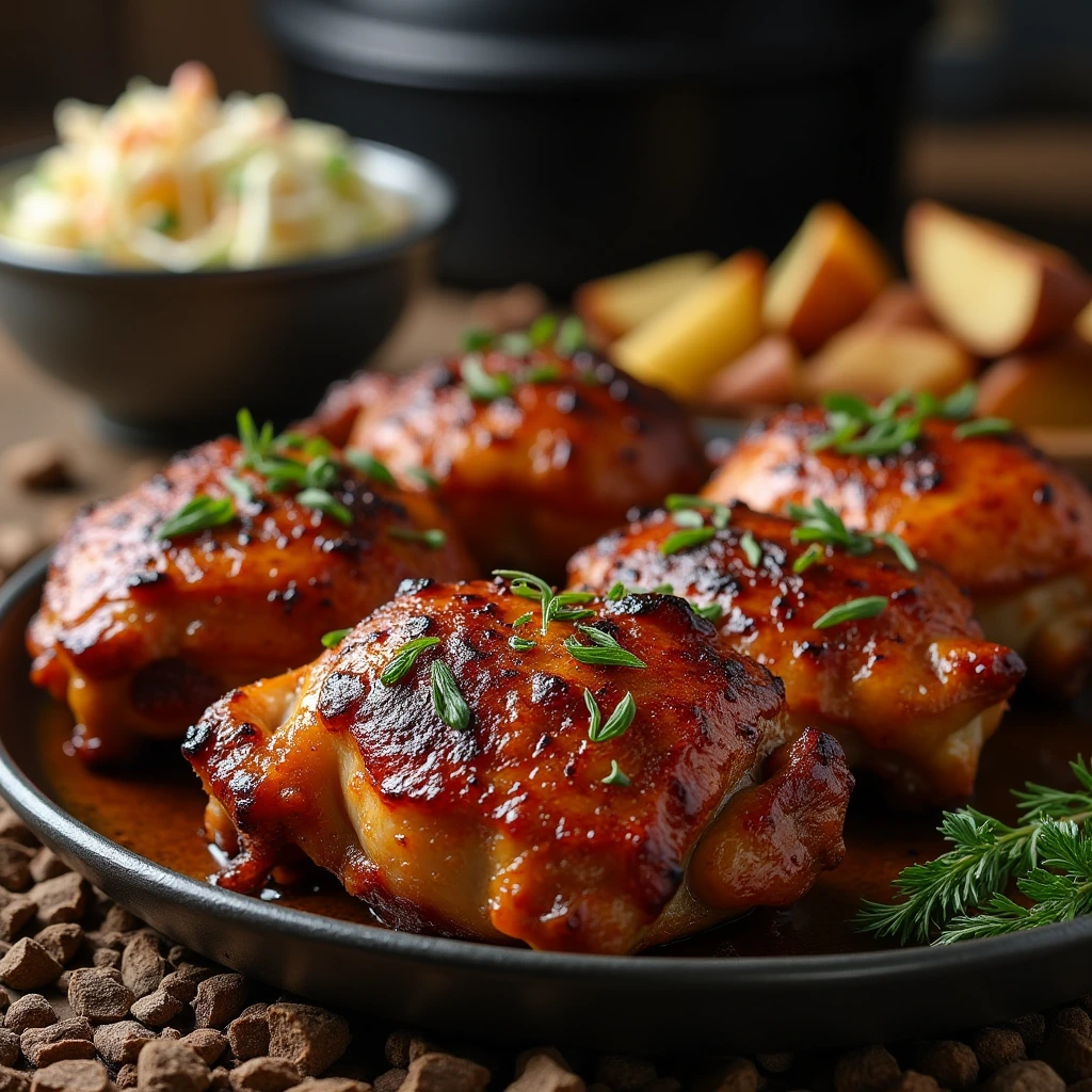 Muslos de pollo ahumados