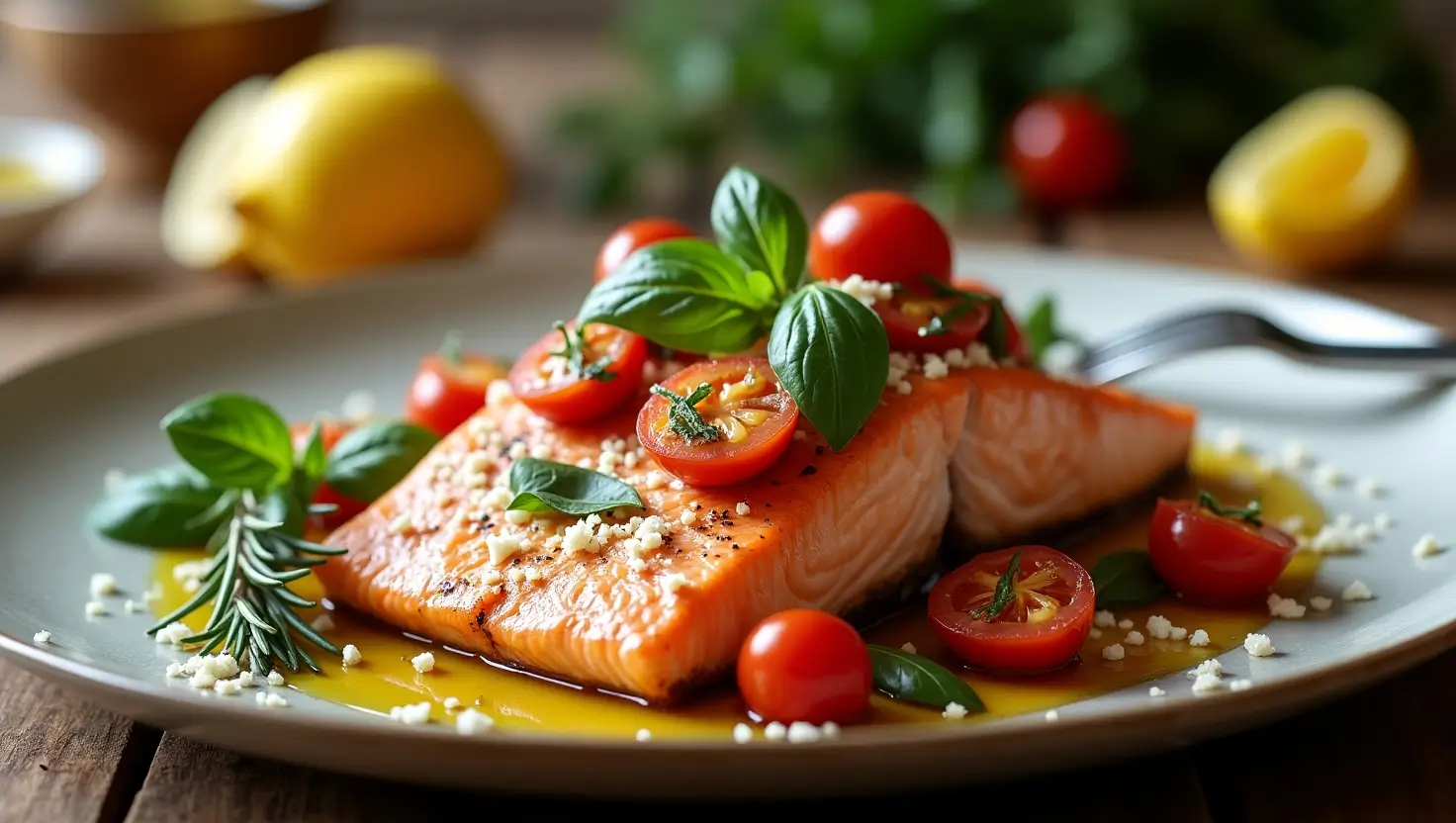 receta de salmón italiano