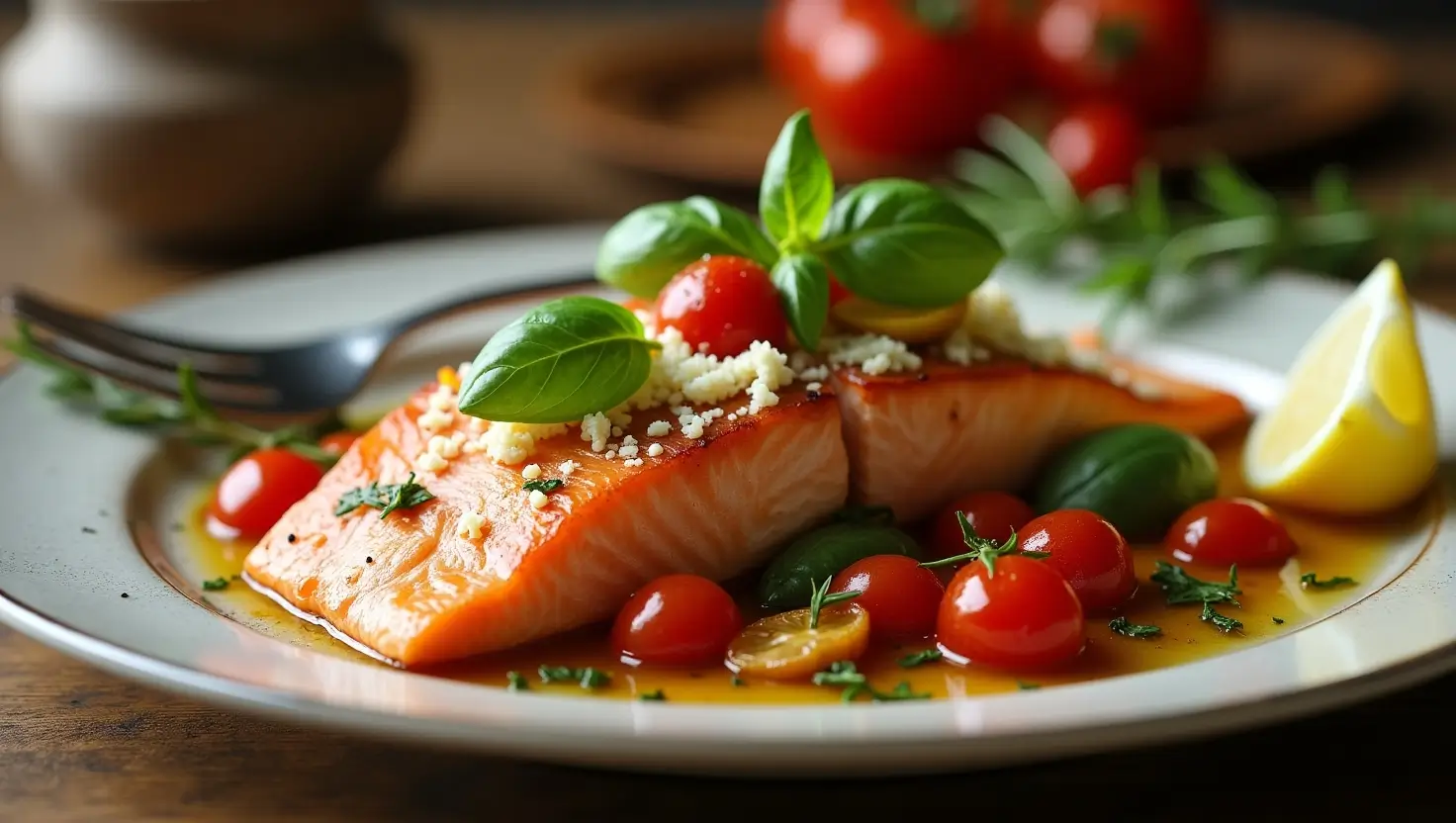 receta de salmón italiano