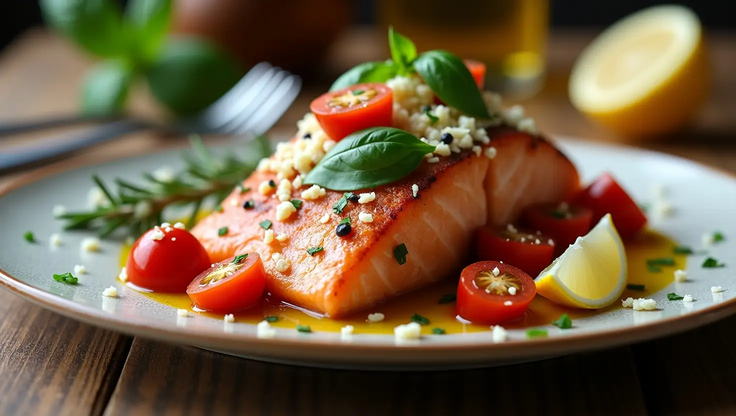receta de salmón italiano
