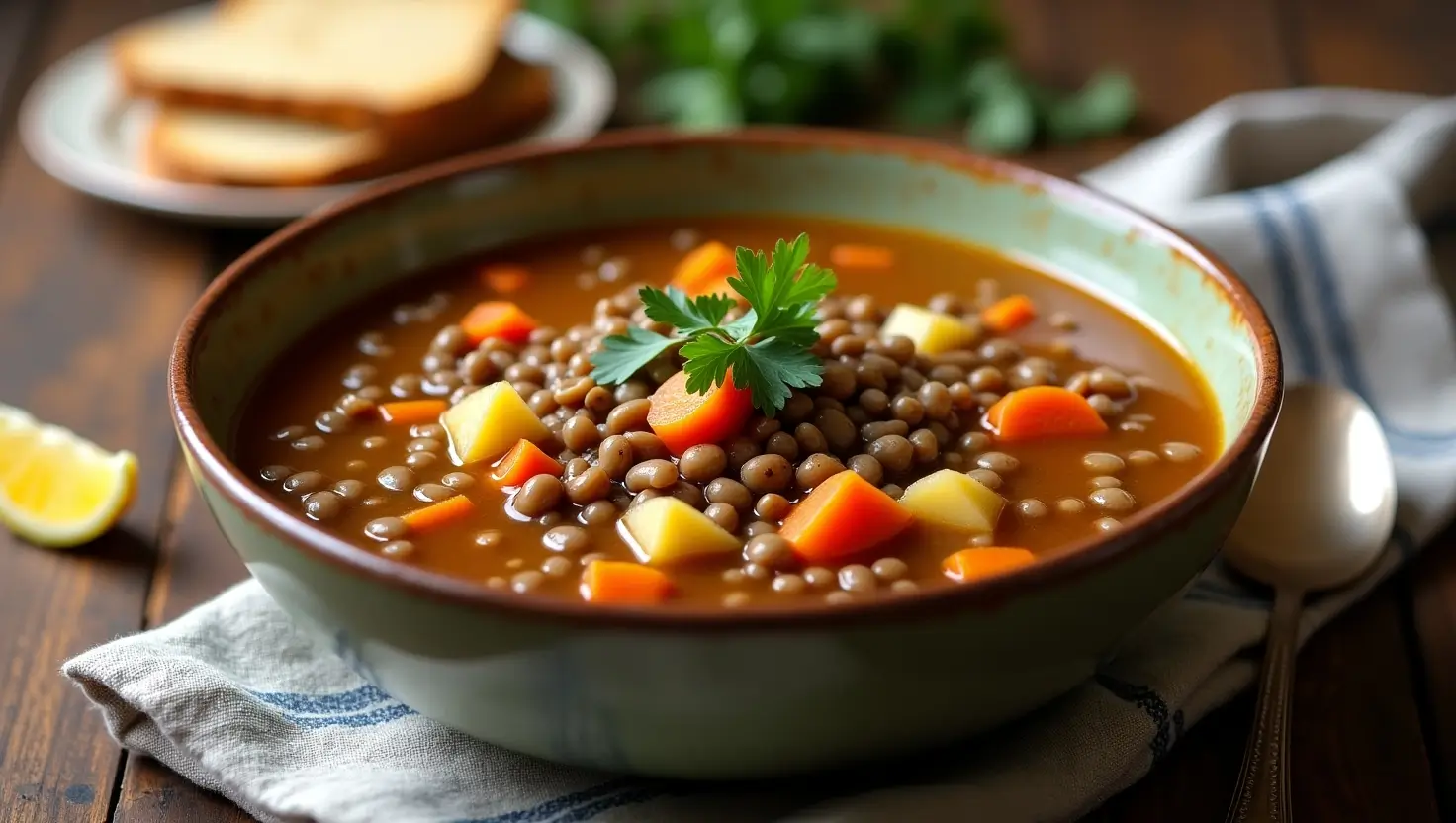 sopa de lentejas