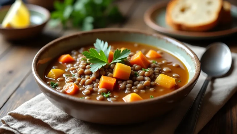 sopa de lentejas