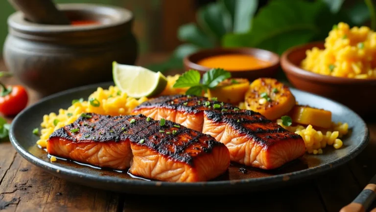 receta de salmón Jerk