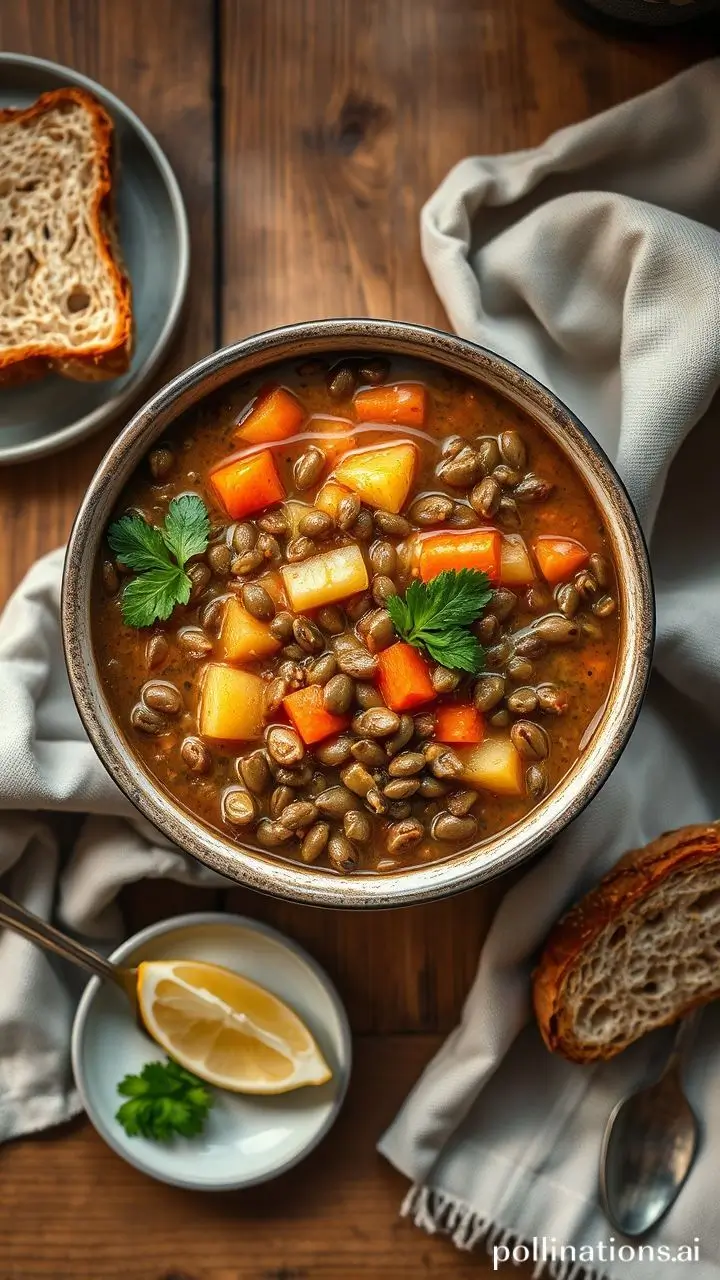 sopa de lentejas