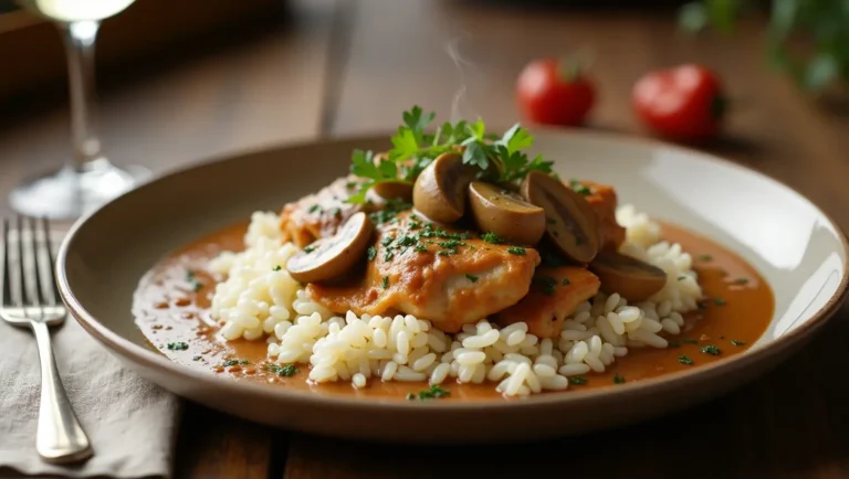 Pollo con Champiñones