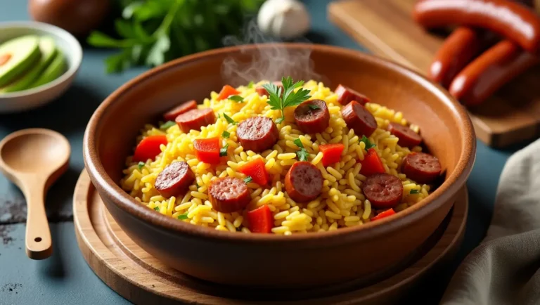 Arroz con Salchichas